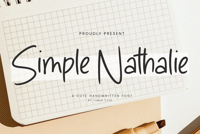 Simple Nathalie - Cute Handwritten Font Font Timur type 