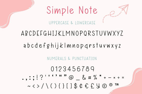 Simple Note - Handwritten Font Font AnningArts Design 