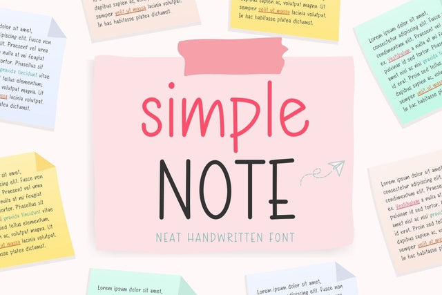 Simple Note - Handwritten Font Font AnningArts Design 