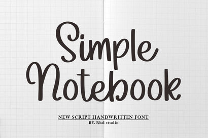 Simple Notebook Font Studio Rhd Store 