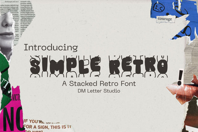 Simple Retro Font Dm Letter Studio 