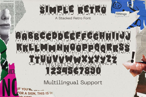 Simple Retro Font Dm Letter Studio 