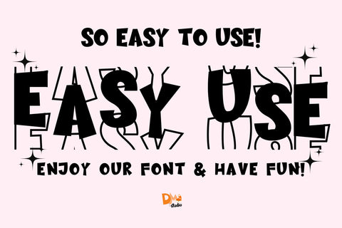 Simple Stacked Font Dm Letter Studio 