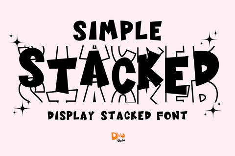 Simple Stacked Font Dm Letter Studio 