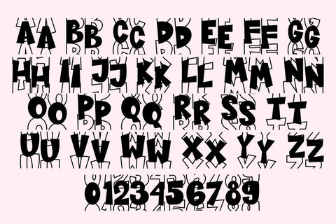 Simple Stacked Font Dm Letter Studio 