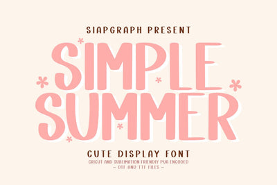 Simple Summer - Cute Display Font Font Masyafi Studio 