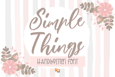 Simple Things Font Dm Letter Studio 