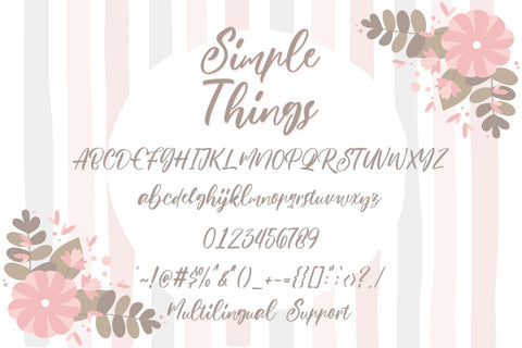 Simple Things Font Dm Letter Studio 