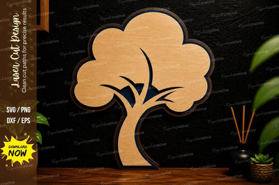 Simple Tree Design laser cut svg File SVG Regulrcrative 