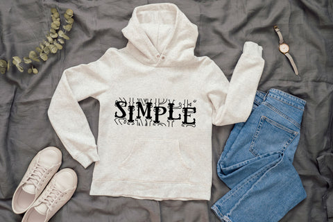 Simple Vintage Stacked Font Dm Letter Studio 