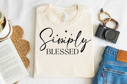 Simply blessed Sleeve SVG Design, Christian Sleeve SVG, Faith SVG Design, Jesus Sleeve SVG SVG Regulrcrative 
