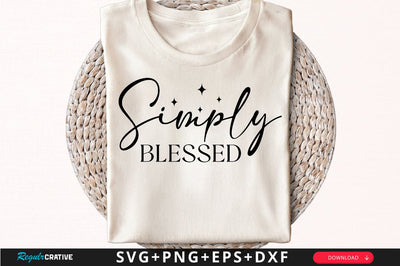 Simply blessed Sleeve SVG Design, Christian Sleeve SVG, Faith SVG Design, Jesus Sleeve SVG SVG Regulrcrative 