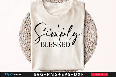 Simply blessed Sleeve SVG Design, Christian Sleeve SVG, Faith SVG Design, Jesus Sleeve SVG SVG Regulrcrative 