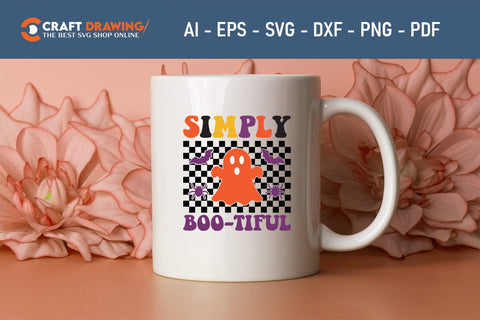 Simply Boo-tiful Halloween Svg, Halloween Png , Halloween Clipart, Ghost Svg, Halloween Shirt Svg, Hippie Svg, Retro Svg, Svg Bundle, Sublimation Designs SVG Debashish Barman 