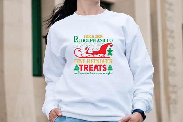Since 2024 Rudolph and co fine reindeer treats are Guaranteed to make your nose glow SVG Angelina750 
