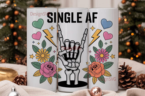 Single AF Tumbler Wrap PNG Sublimation DesignSVG 
