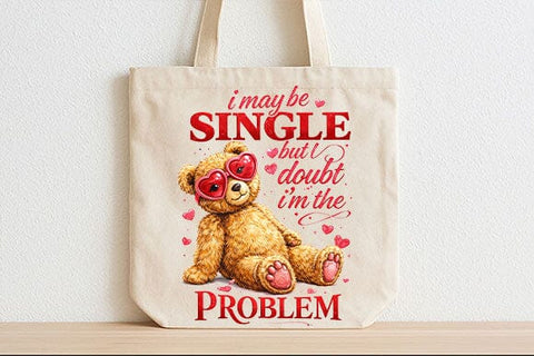 Single Cute Bear Valentine PNG SVG BillahCrafts 