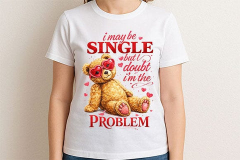 Single Cute Bear Valentine PNG SVG BillahCrafts 