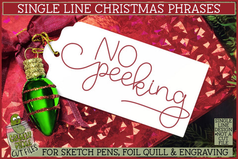 Single Line Christmas Phrases 1 Sketch SVG Files SVG Crunchy Pickle 