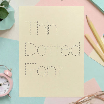 Single Line Dotted Font OTF, Fonts for Crafting, Handwritten Font SVG Crafting With Brenna 