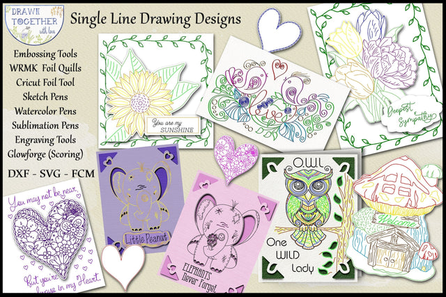 Single line Sketch | Ultimate Drawing Bundle. Sketch DESIGN DrawnTogether with love 