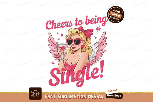 Single Woman Cheers Cocktail Sublimation Png Sublimation Designangry 