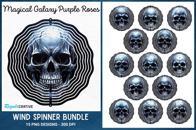 Sinister Skull at Night Wind Spinner Sublimation Bundle Sublimation Regulrcrative 
