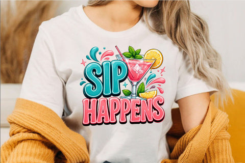 Sip Happens Cocktail PNG Sublimation SVGArt 
