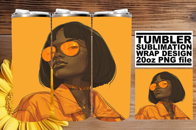 Sip in Style - Afro American Beauty Tumblers Sublimation afrosvg 