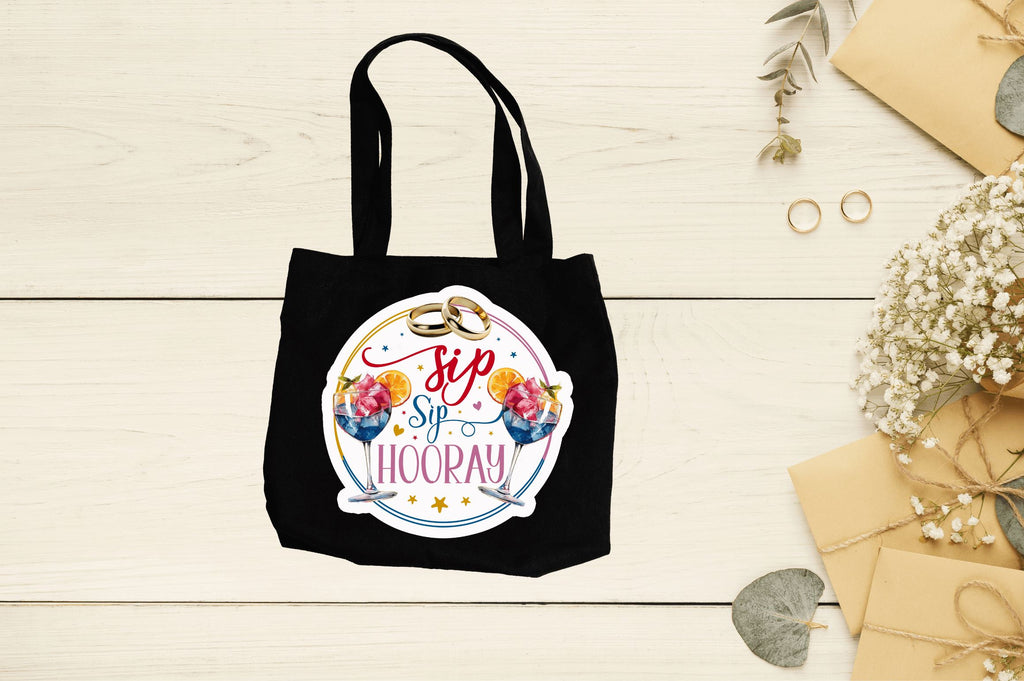 Sticker Sip Sip sip hooray Sticker Design - So Fontsy