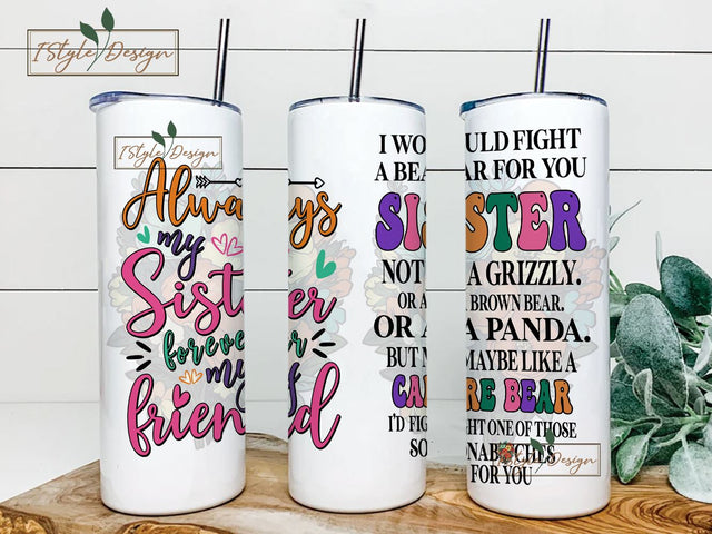 Sister Gifts From Sister Stainless Steel Tumbler 20oz Gifts for Women Unique Gift For Sister Soul Sister Sublimation iStyleDesign 