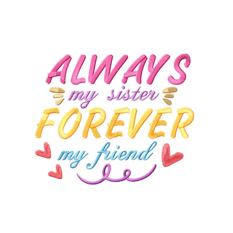 Sister Quotes Embroidery Designs Bundle - Machine Embroidery Digital Download, Sister Sayings Embroidery Files, Best Sister Ever PES Embroidery/Applique DESIGNS HappyDesignStudio 