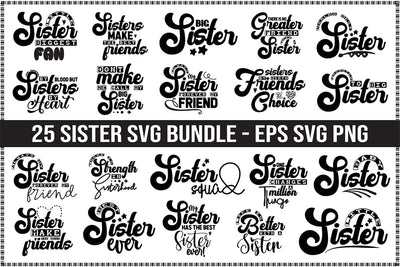 Sister Svg Bundle, Sister Quotes Svg, Funny Sister SVG orpitasn 