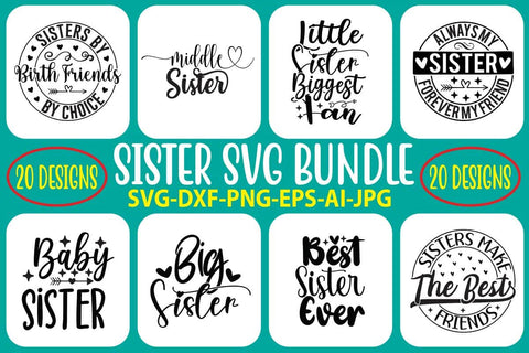 Sister SVG Bundle SVG Syaman 