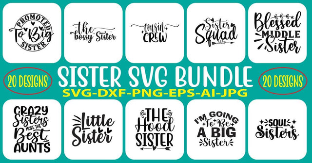 Sister SVG Bundle SVG Syaman 