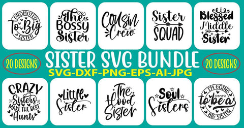 Sister SVG Bundle SVG Syaman 