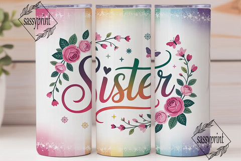 Sister Tumbler Wrap 20oz Sublimation sassyprint 