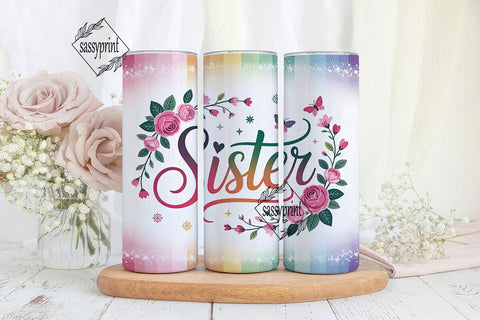 Sister Tumbler Wrap 20oz Sublimation sassyprint 