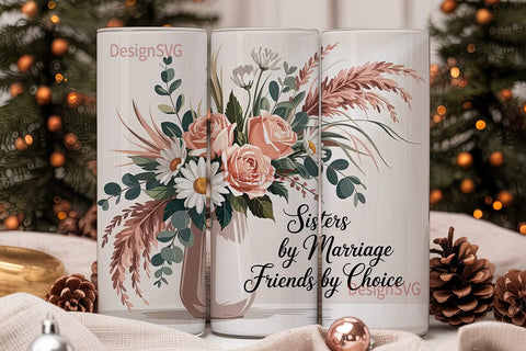 Sisters by Marriage Tumbler Wrap Sublimation DesignSVG 