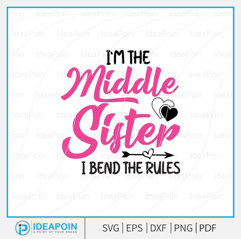 Sisters Svg Bundle, Middle Sister Svg, Youngest Sister Svg, I'm the oldest sister I make the rules-Sister Shirt Svg, Middle Sister Gifts SVG Dinvect 