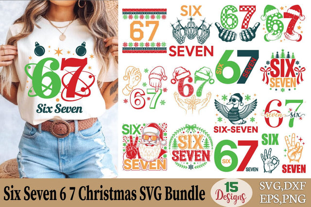 Six Seven 6 7 Christmas SVG Bundle SVG Angelina750 