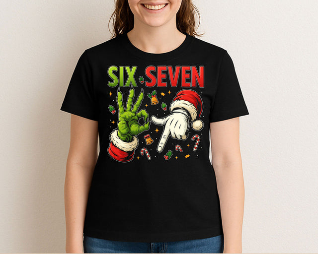 Six Seven Christmas Hand Sign PNG Funny Santa & Grinch Style Clipart SVG BillahCrafts 