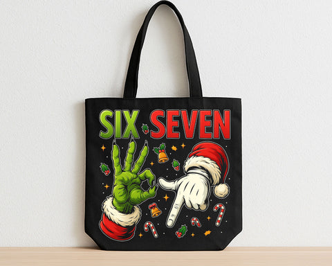 Six Seven Christmas Hand Sign PNG Funny Santa & Grinch Style Clipart SVG BillahCrafts 