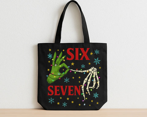 Six Seven Funny Grinch and Skeleton Hand Christmas Lights PNG SVG BillahCrafts 
