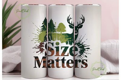 Size Matters Hunting 20oz Tumbler Wrap Sublimation PixelChick 