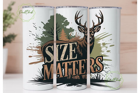 Size Matters Hunting 20oz Tumbler Wrap Sublimation PixelChick 