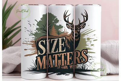 Size Matters Hunting 20oz Tumbler Wrap Sublimation PixelChick 