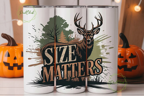 Size Matters Hunting 20oz Tumbler Wrap Sublimation PixelChick 