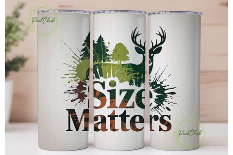 Size Matters Hunting 20oz Tumbler Wrap Sublimation PixelChick 