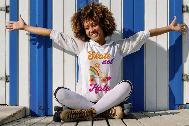 Skate Not Hate Retro Rollerskate SVG SVG Risa Rocks It 